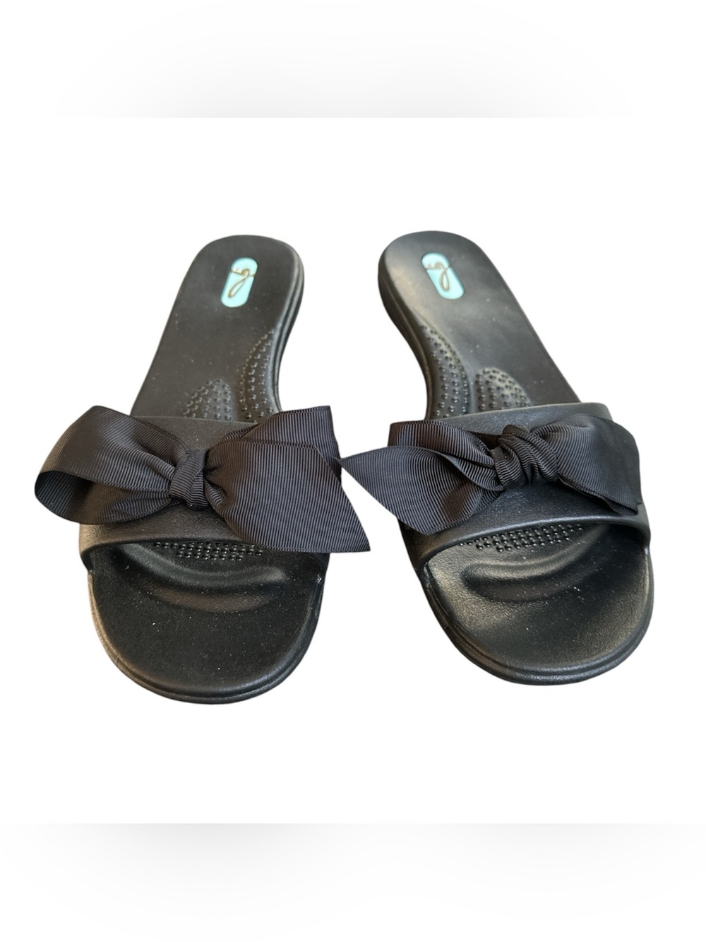 Oka B Oka-B Madison Bow Sandals slides Size ML (8.5-9.5) ALL Black